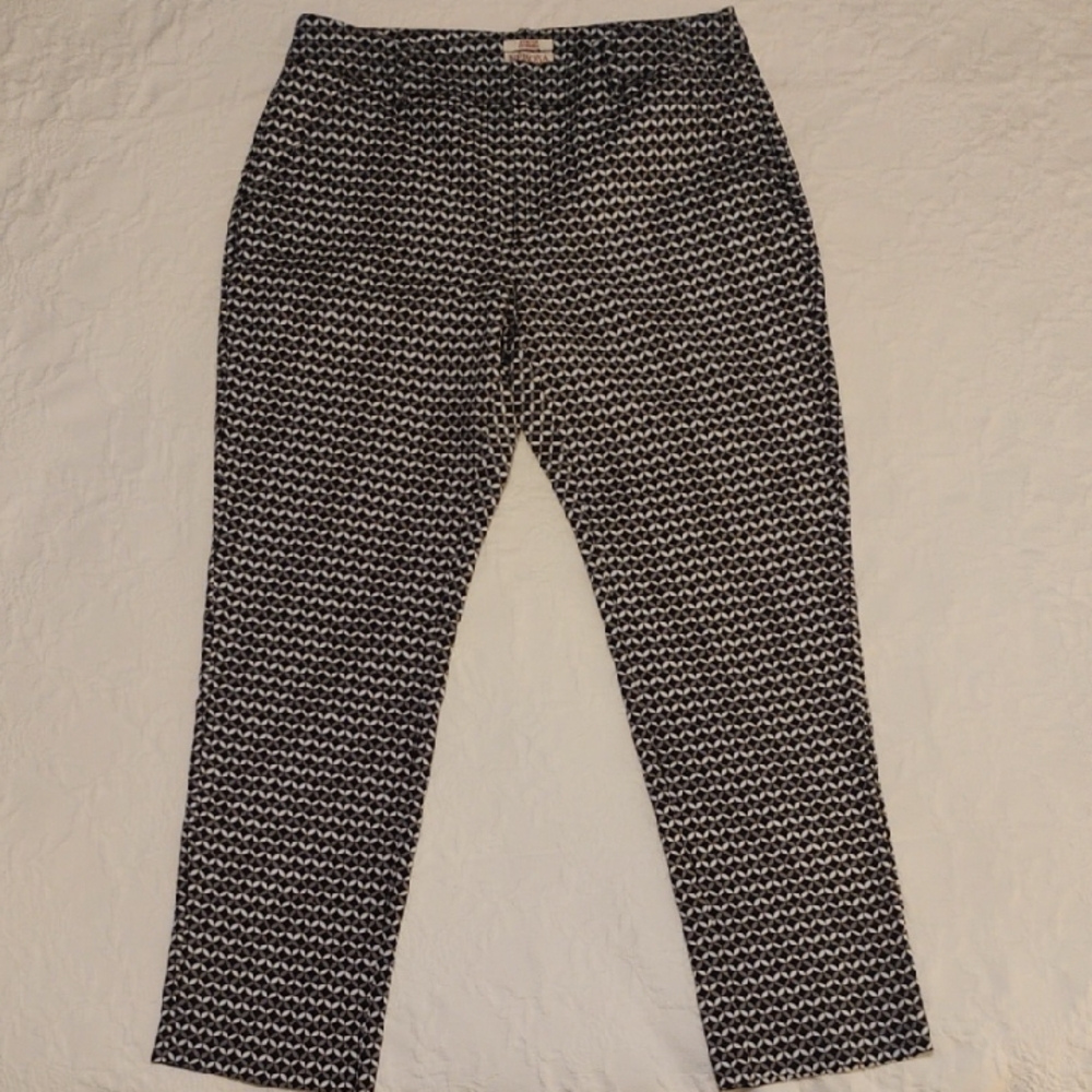 Merona Black and White Geometric Men's Dress Pants